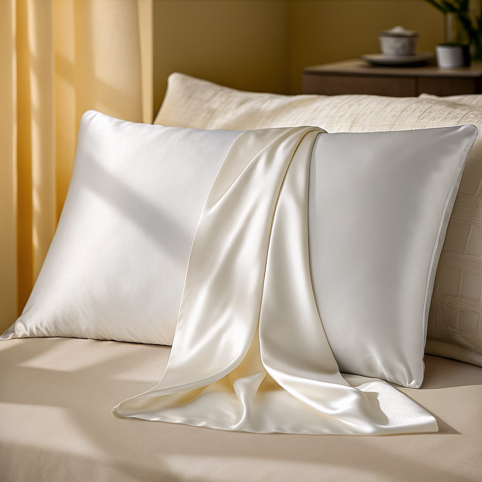 Taie d'oreiller 100% pure soie de mûrier – Cheveux réparés