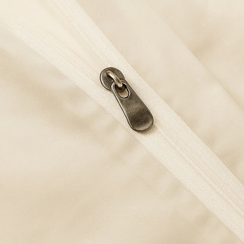 Literie haut de gamme – housse de couette en soie thermorégulatrice Couleur champagne 