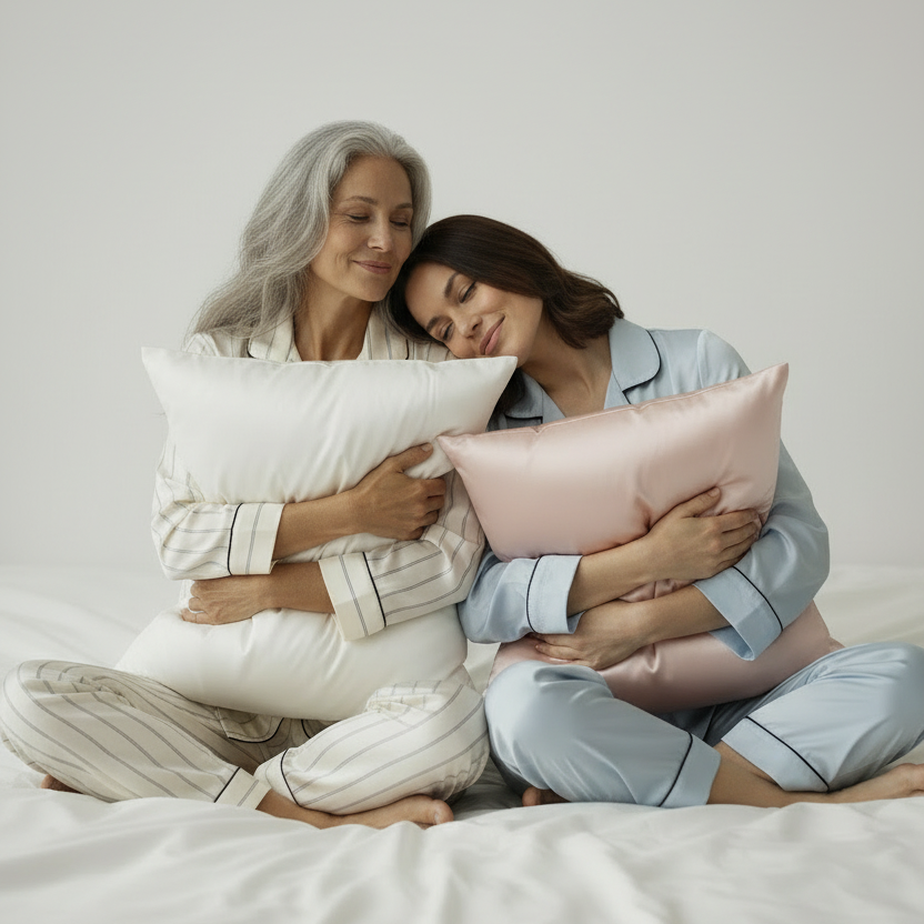 Taie d'oreiller 100% pure soie de mûrier cheveux L'atelier de la soie