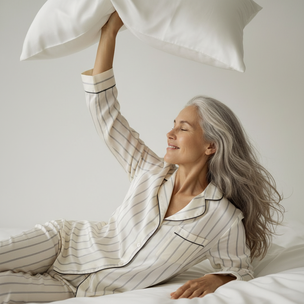 Taie d'oreiller 100% pure soie de mûrier – Cheveux réparés L'atelier de la soie