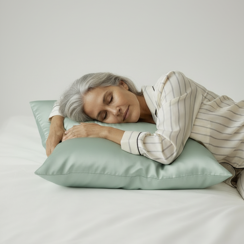 Taie d'oreiller 100% pure soie de mûrier – Cheveux réparés L'atelier de la soie